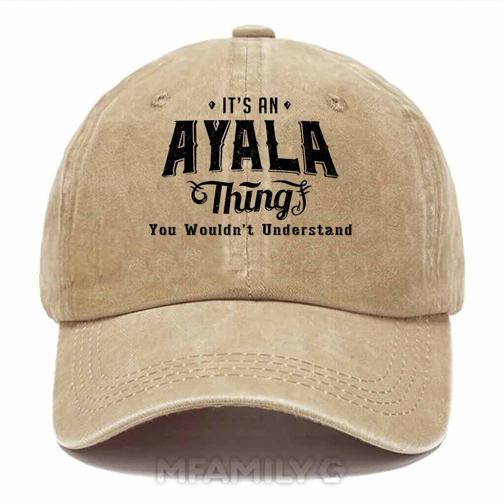 Personalized "Ayala Thing" Washed Baseball Cap
