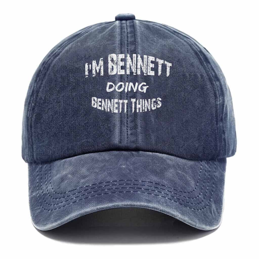 "Bennett Doing Bennett Things" Washed Baseball Cap