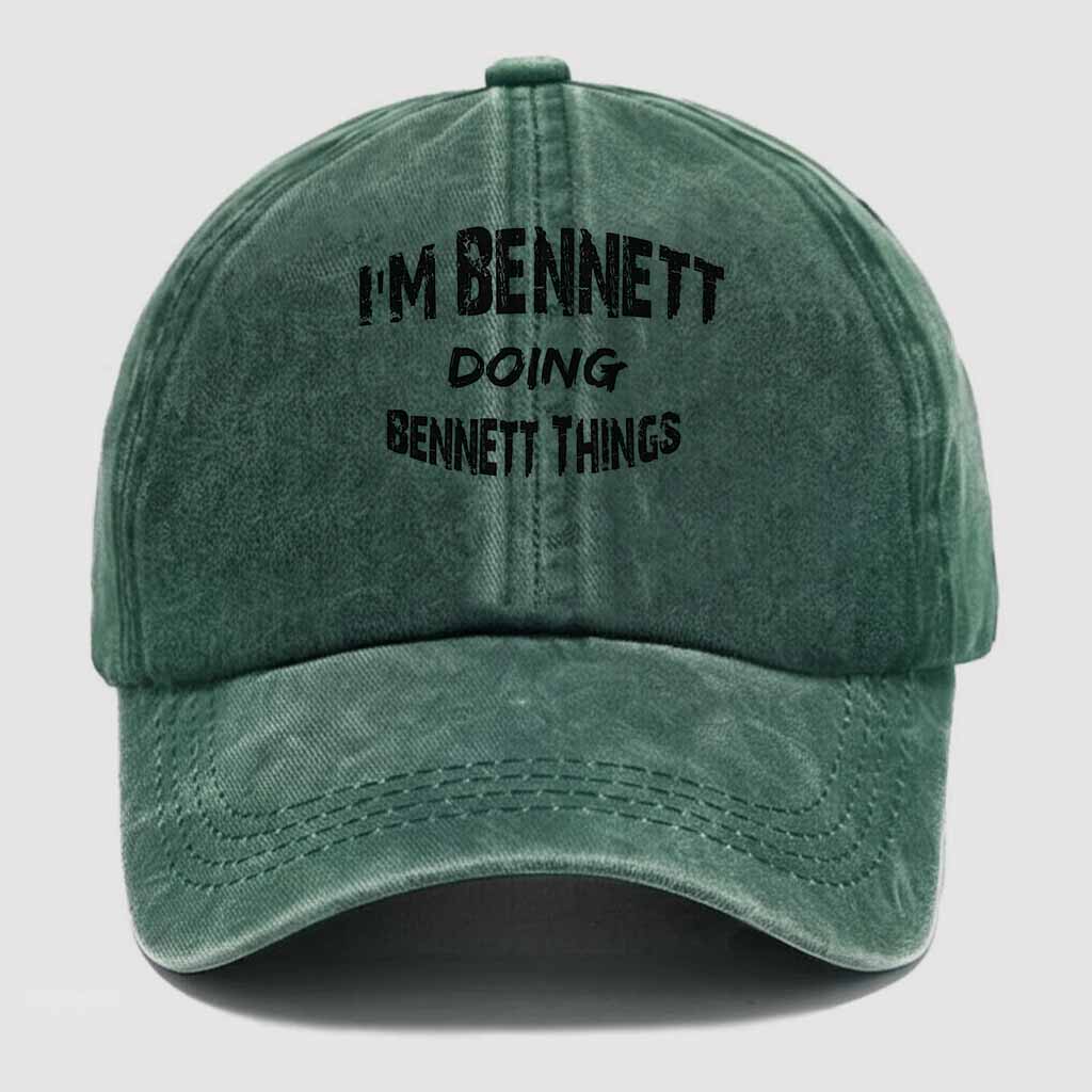 "Bennett Doing Bennett Things" Washed Baseball Cap