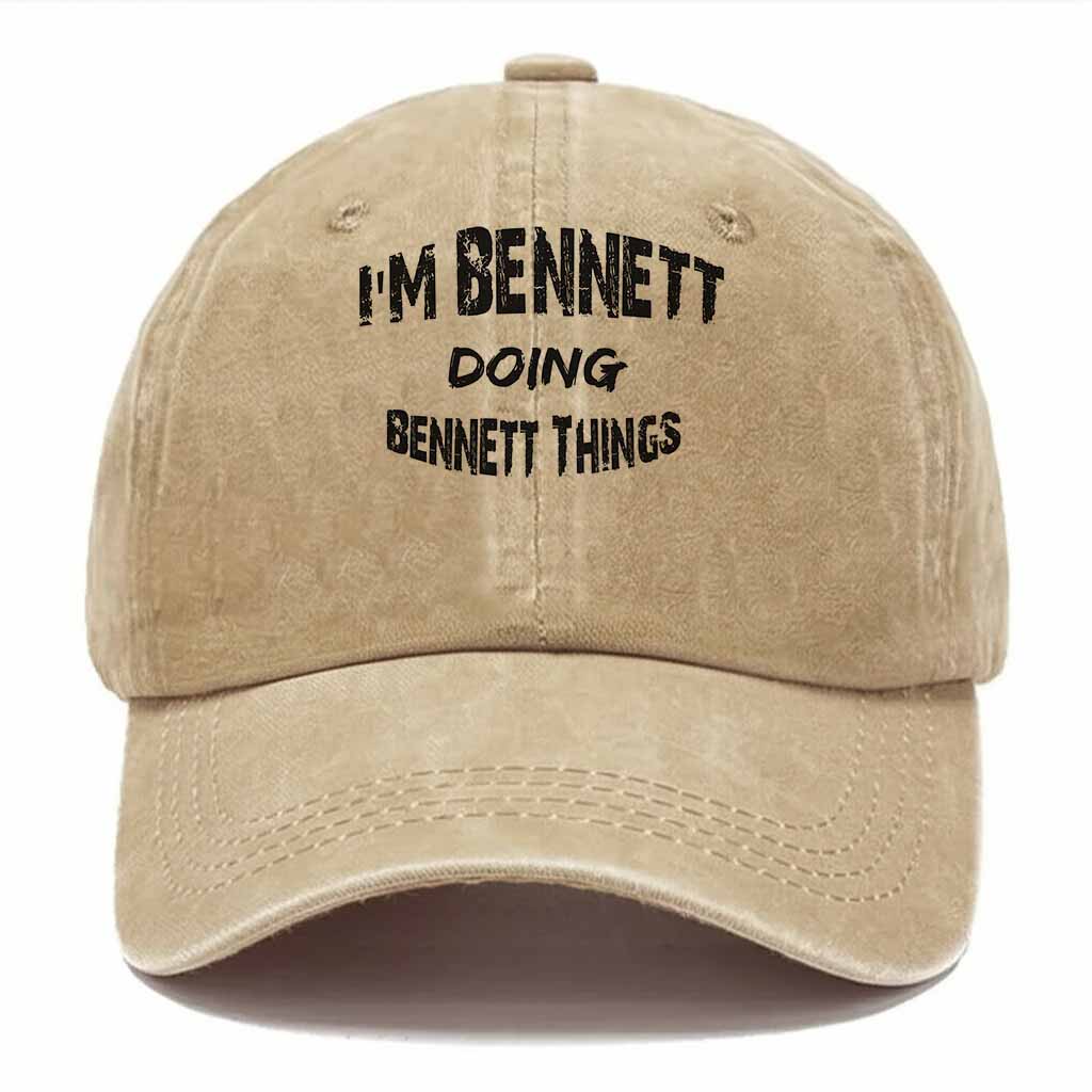 "Bennett Doing Bennett Things" Washed Baseball Cap
