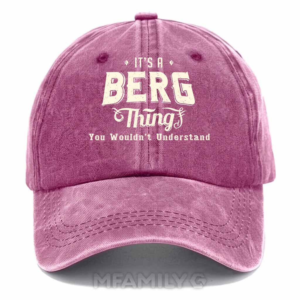 Custom "It's A Berg Thing" Washed Baseball Cap