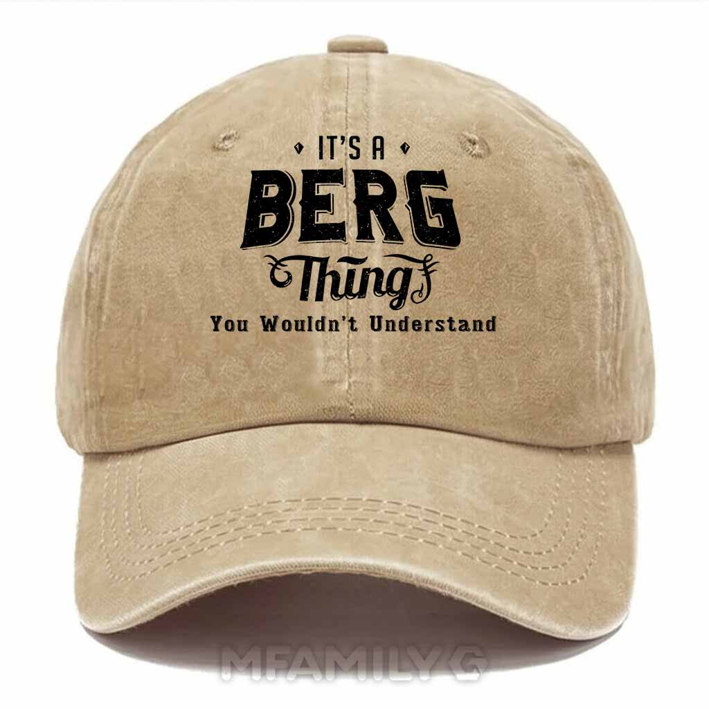 Custom "It's A Berg Thing" Washed Baseball Cap