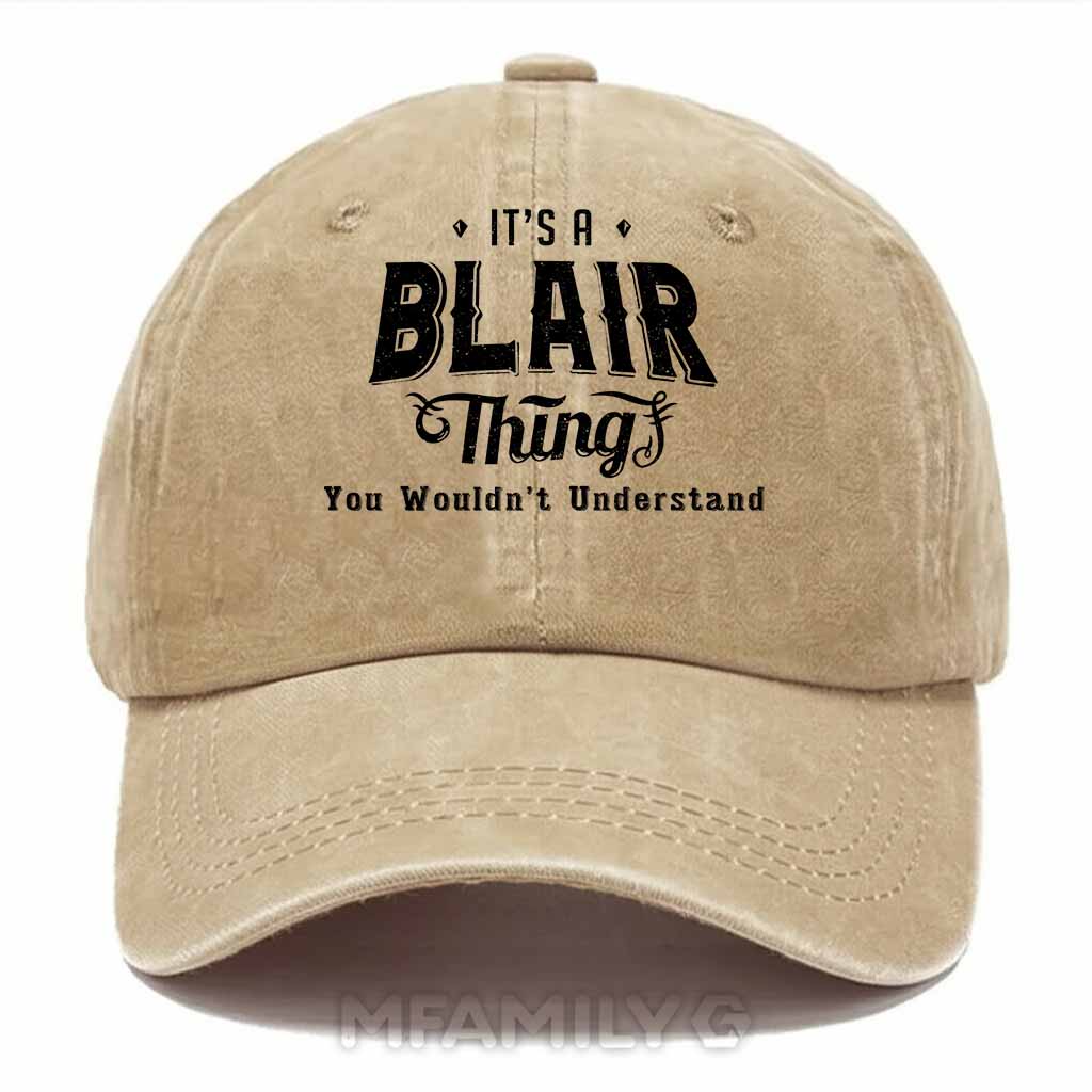 "Blair Thing" Personalized Washed Cotton Baseball Cap