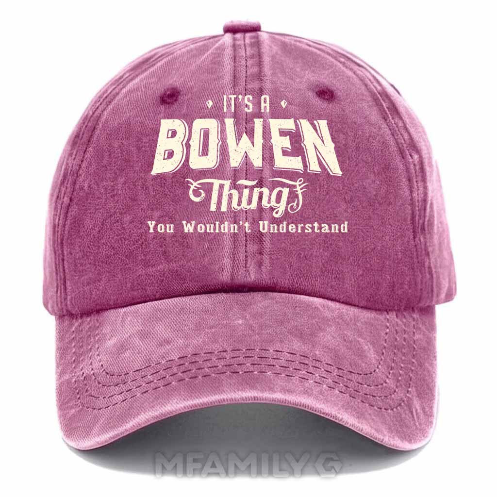 "Bowen Thing" Personalized Washed Cotton Baseball Cap