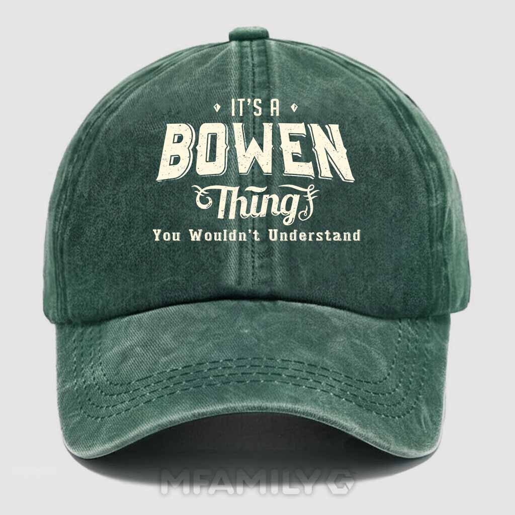 "Bowen Thing" Personalized Washed Cotton Baseball Cap