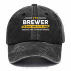 Personalized Brewer "Doing Brewer Things" Washed Baseball Cap