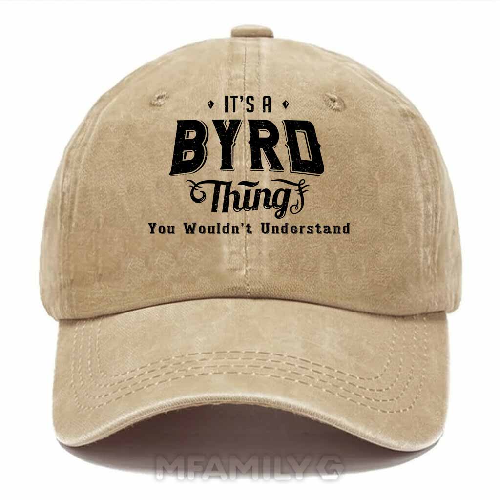 "Byrd Thing" Personalized Washed Cotton Baseball Cap