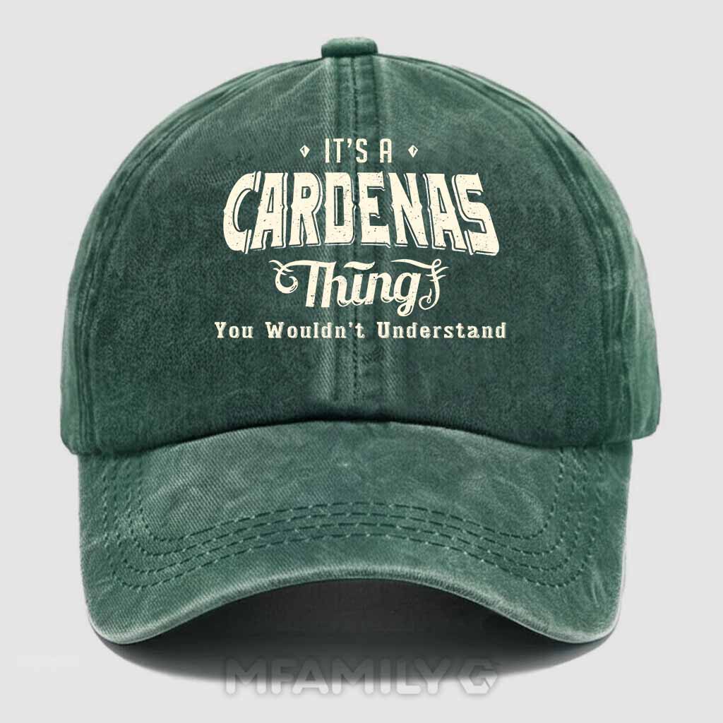Personalized "It's A Cardenas Thing" Washed Baseball Cap