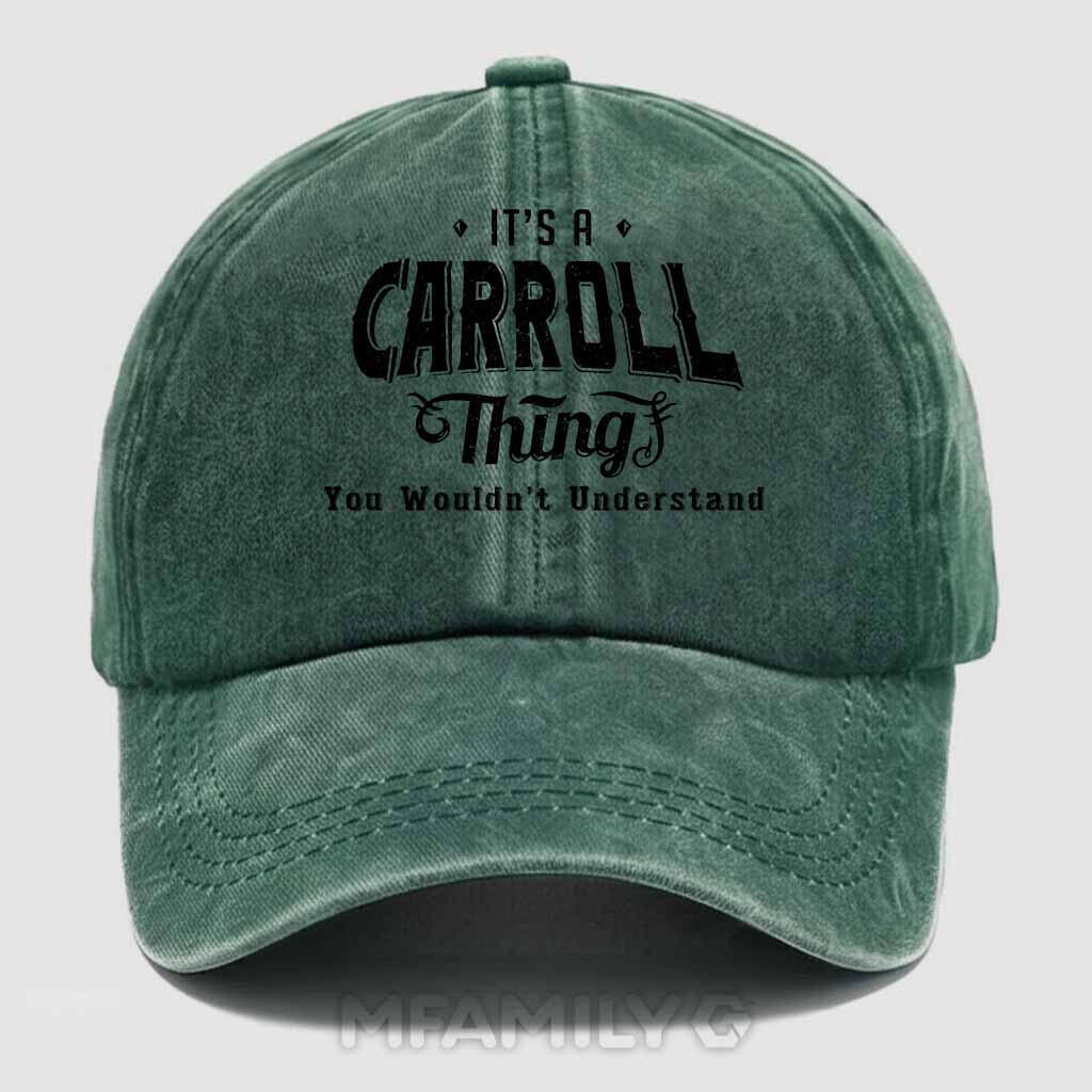 Custom "It's A Carroll Thing" Washed Baseball Cap