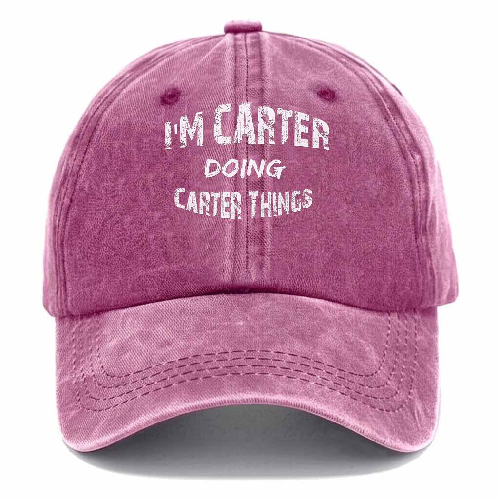 "Carter Doing Carter Things" Washed Baseball Cap