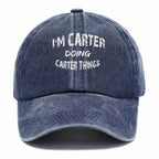 "Carter Doing Carter Things" Washed Baseball Cap