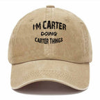 "Carter Doing Carter Things" Washed Baseball Cap