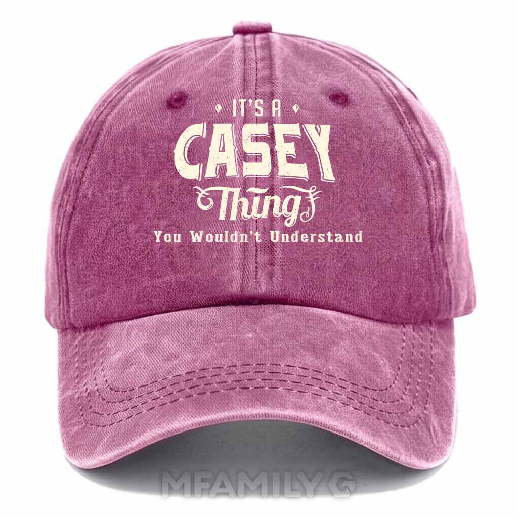 Personalized "It's A Casey Thing" Washed Baseball Cap