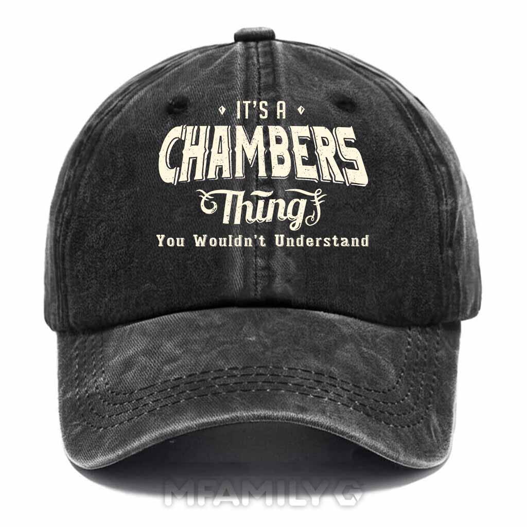 "Chambers Thing" Personalized Washed Cotton Baseball Cap
