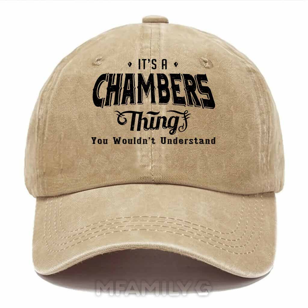 "Chambers Thing" Personalized Washed Cotton Baseball Cap