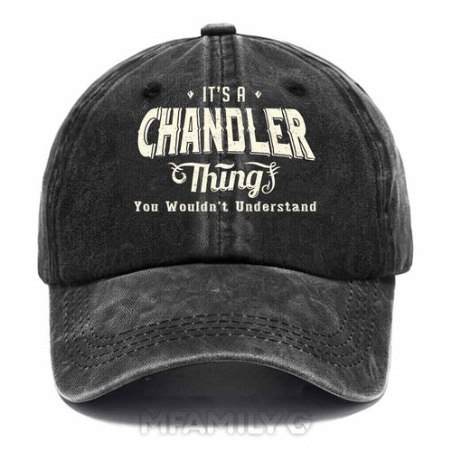 "Chandler Thing" Personalized Washed Cotton Baseball Cap