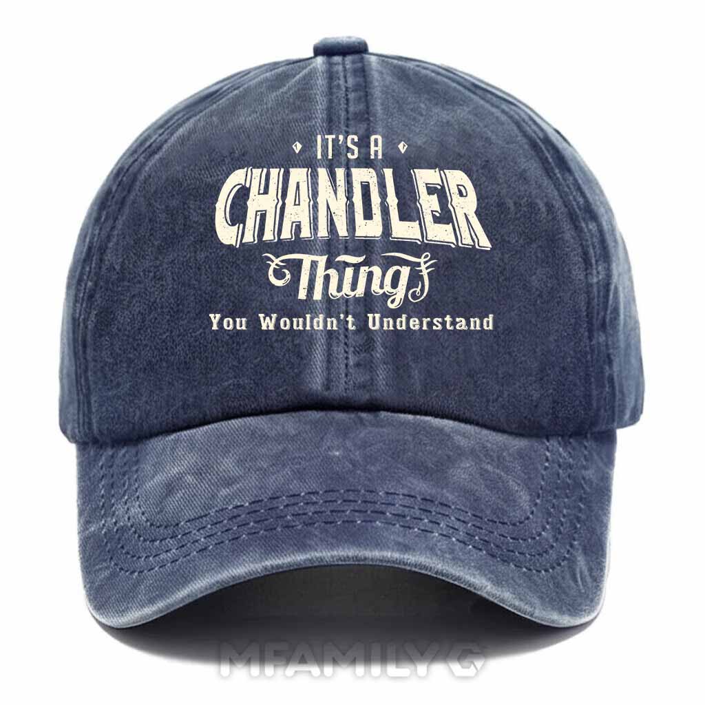 "Chandler Thing" Personalized Washed Cotton Baseball Cap