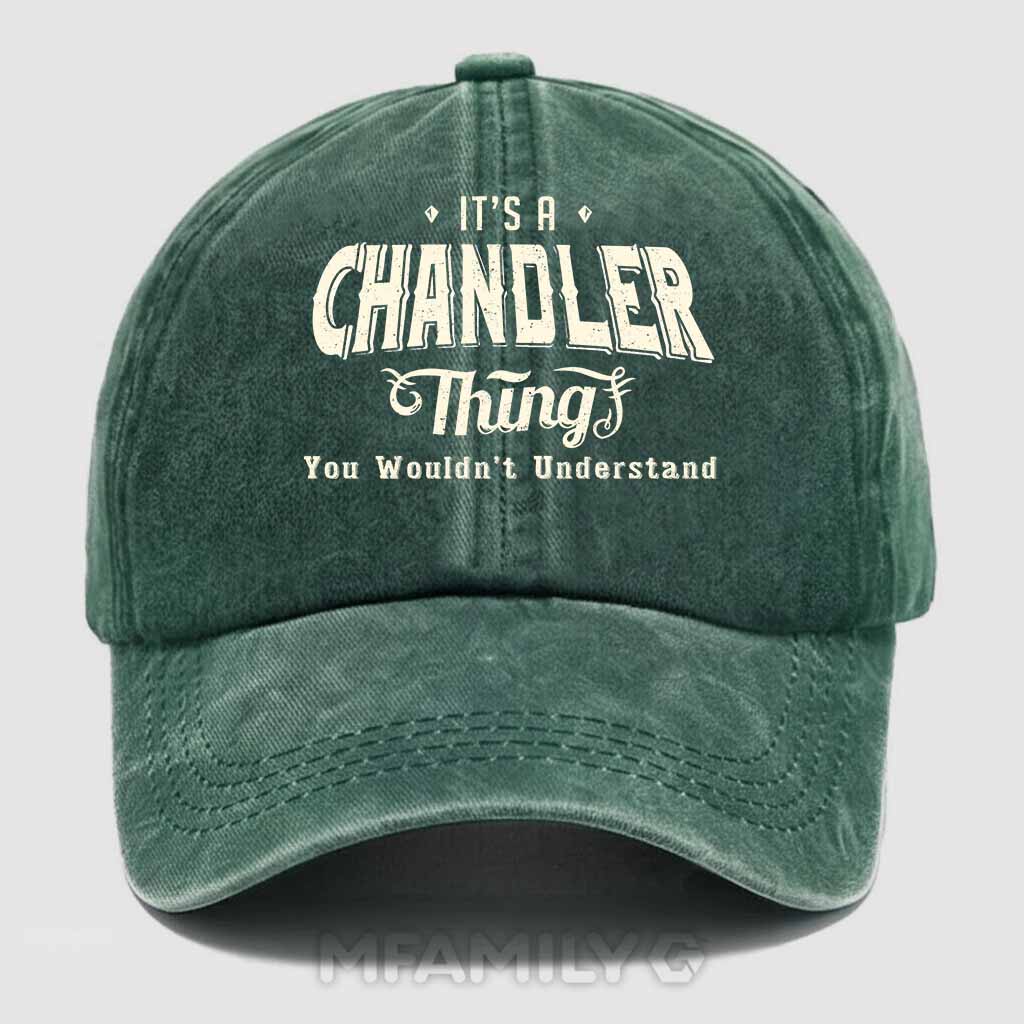 "Chandler Thing" Personalized Washed Cotton Baseball Cap