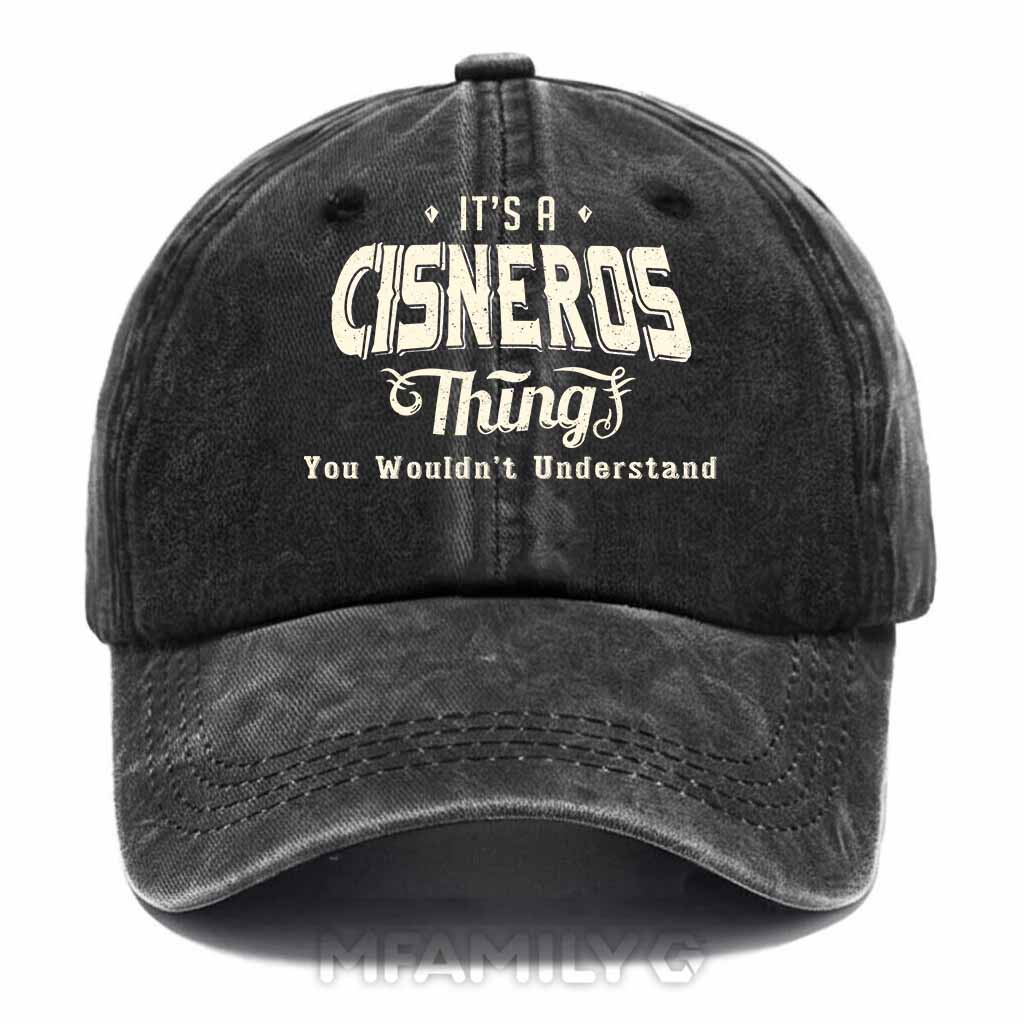 Personalized "It's A Cisneros Thing" Washed Baseball Cap