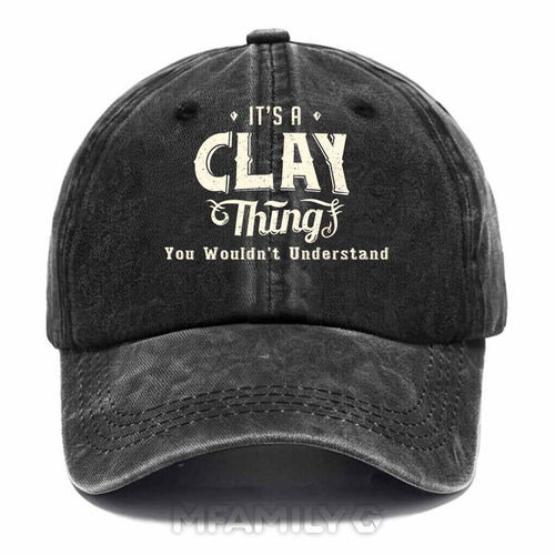 "It's A Clay Thing" Washed Cotton Baseball Cap