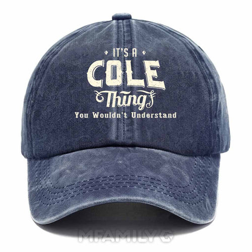 "It's A Cole Thing" Washed Baseball Cap