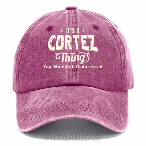 "Cortez Thing" Personalized Washed Cotton Baseball Cap