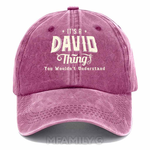 "It's A David Thing" Washed Cotton Baseball Cap