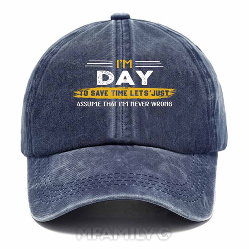 "Day Doing Day Things" Washed Baseball Cap
