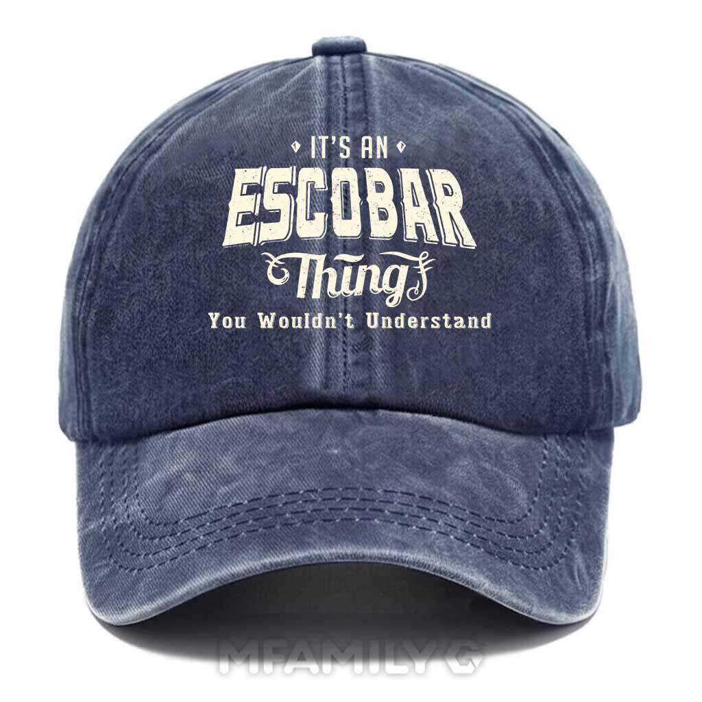 Personalized "It's An Escobar Thing" Washed Baseball Cap