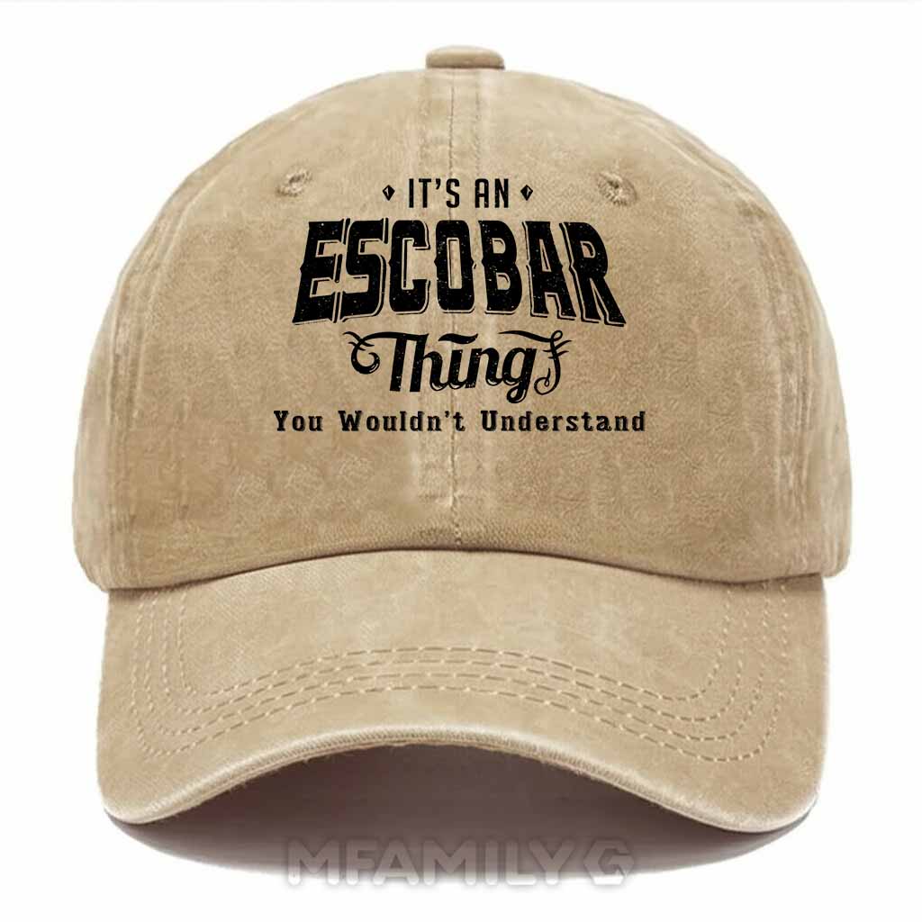 Personalized "It's An Escobar Thing" Washed Baseball Cap