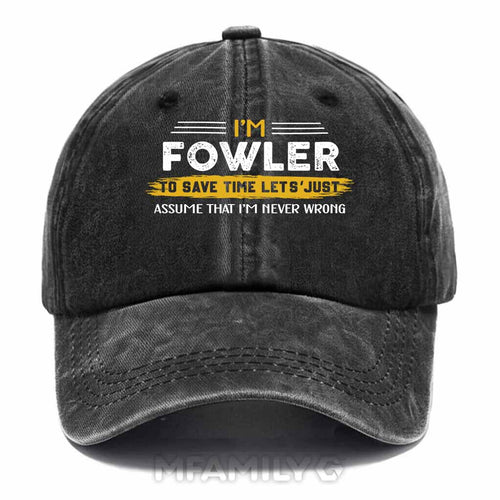 "Fowler Doing Fowler Things" Washed Baseball Cap