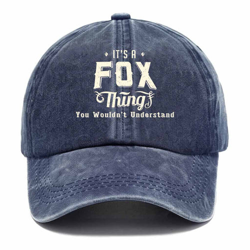 "It's A Fox Thing" Washed Baseball Cap