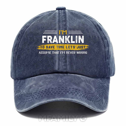 "Franklin Doing Franklin Things" Washed Baseball Cap
