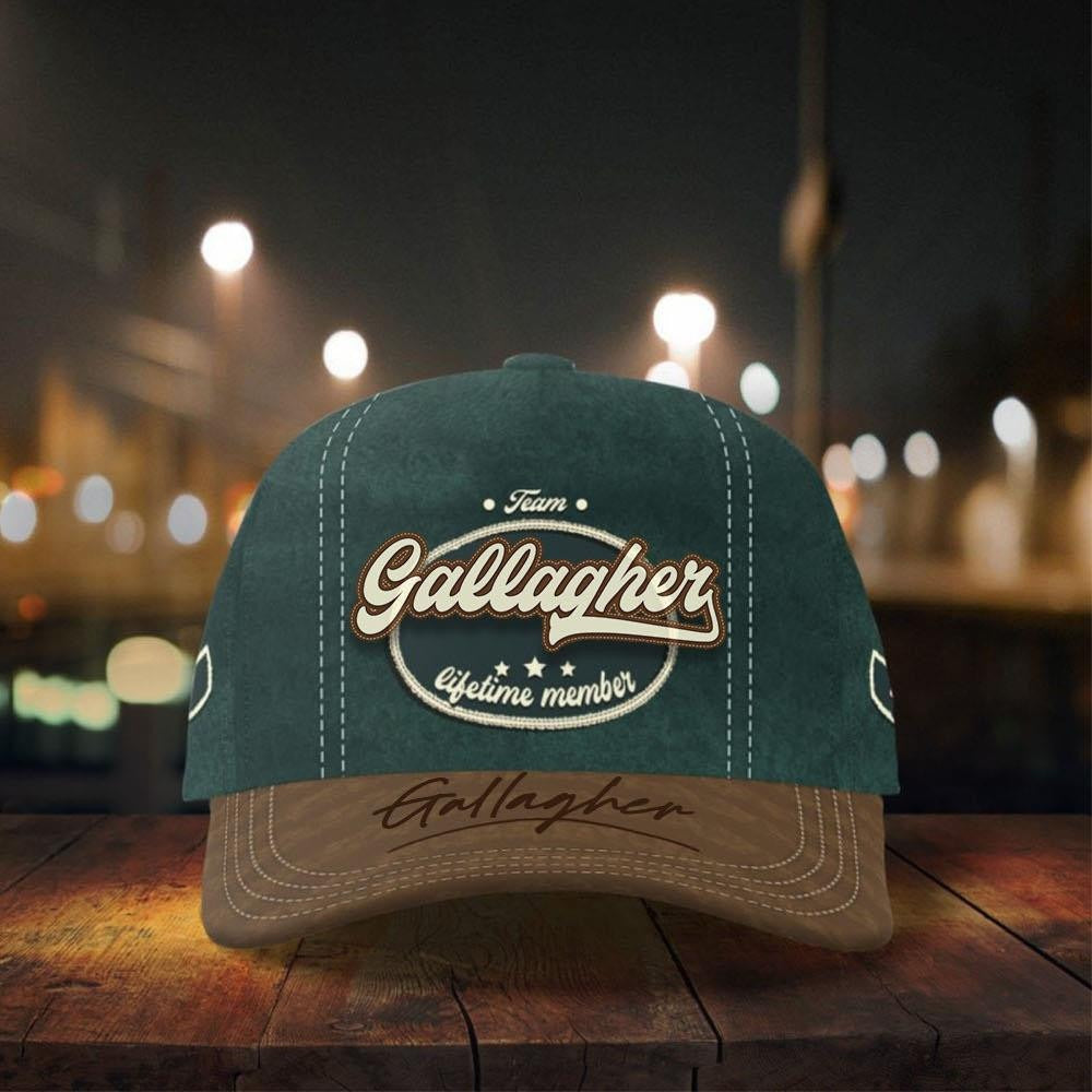 Personalized Gallagher Lifetime Member Vintage Baseball Cap