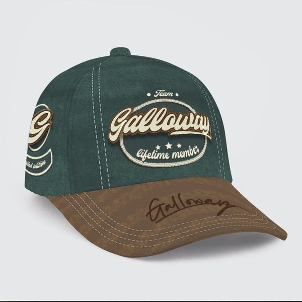 Personalized "Galloway Lifetime Member" Vintage Baseball Cap