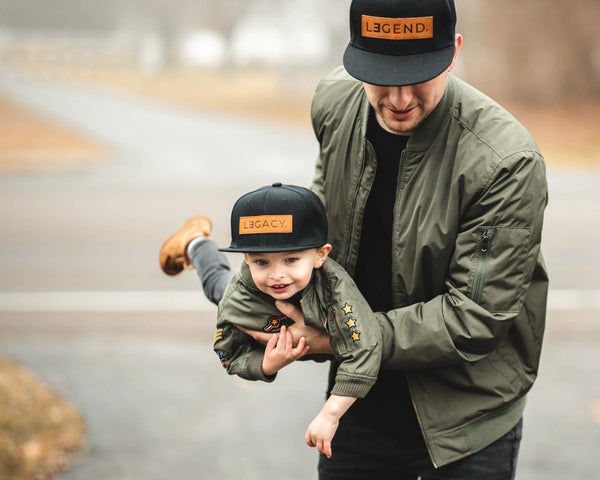 "Legend and Legacy" Genuine Leather Patch Snapback Hat