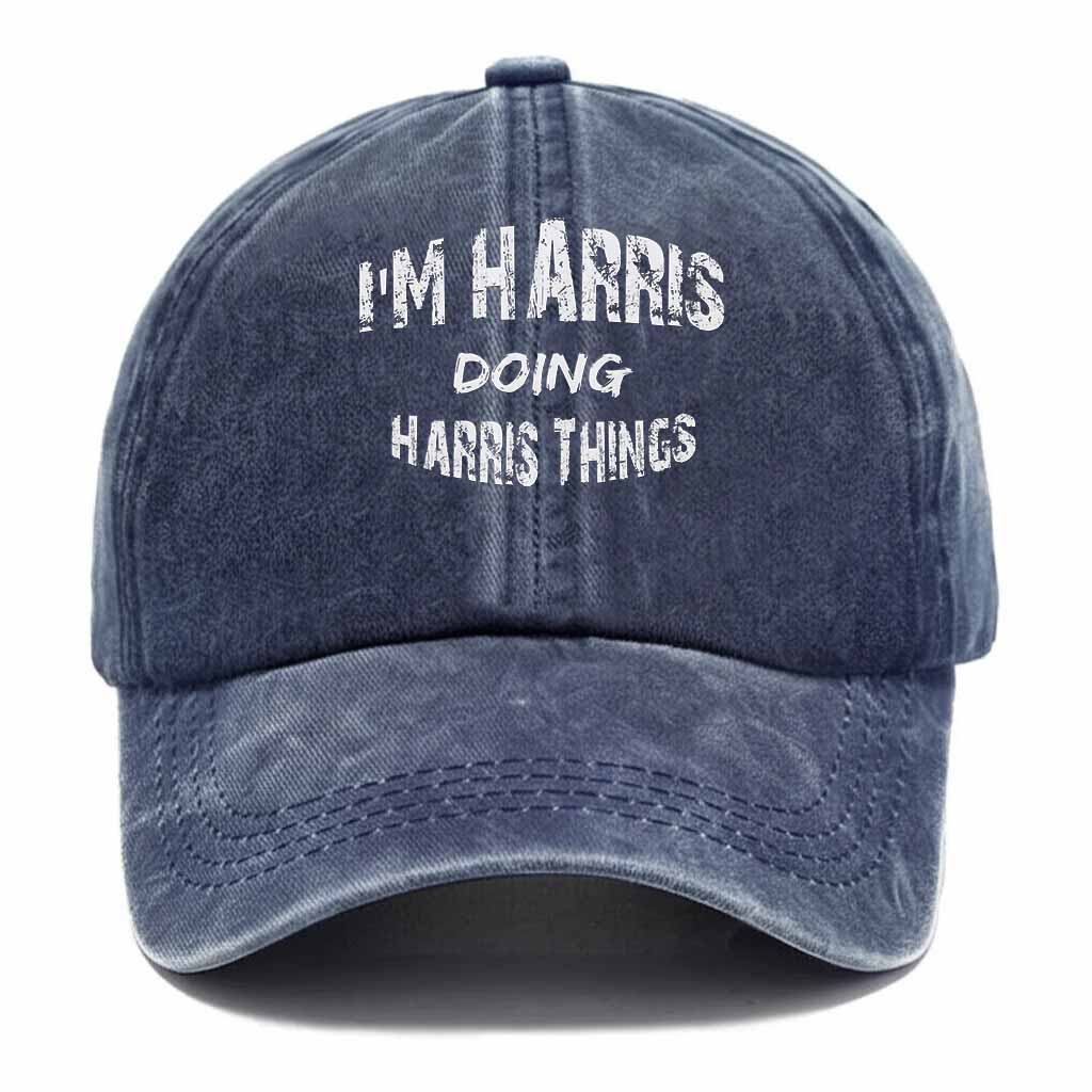 "Harris Doing Harris Things" Washed Baseball Cap