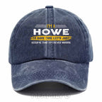 Personalized Howe "Never Wrong" Washed Baseball Cap