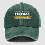 Personalized Howe "Never Wrong" Washed Baseball Cap