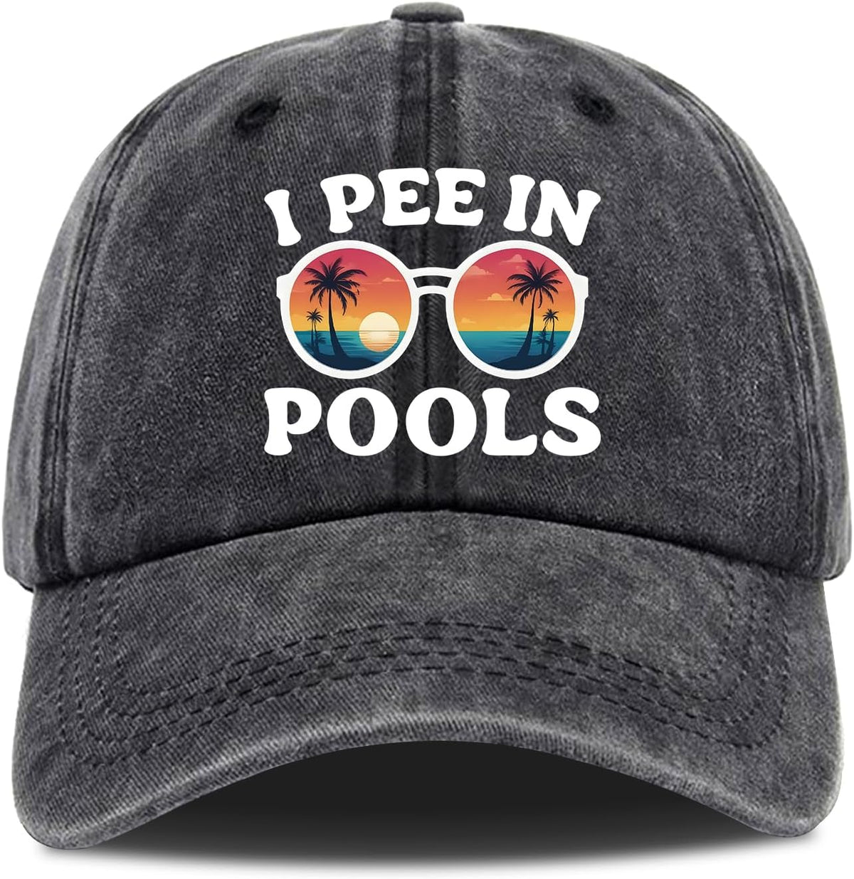 "I Pee in Pools" Vintage Washed Baseball Cap