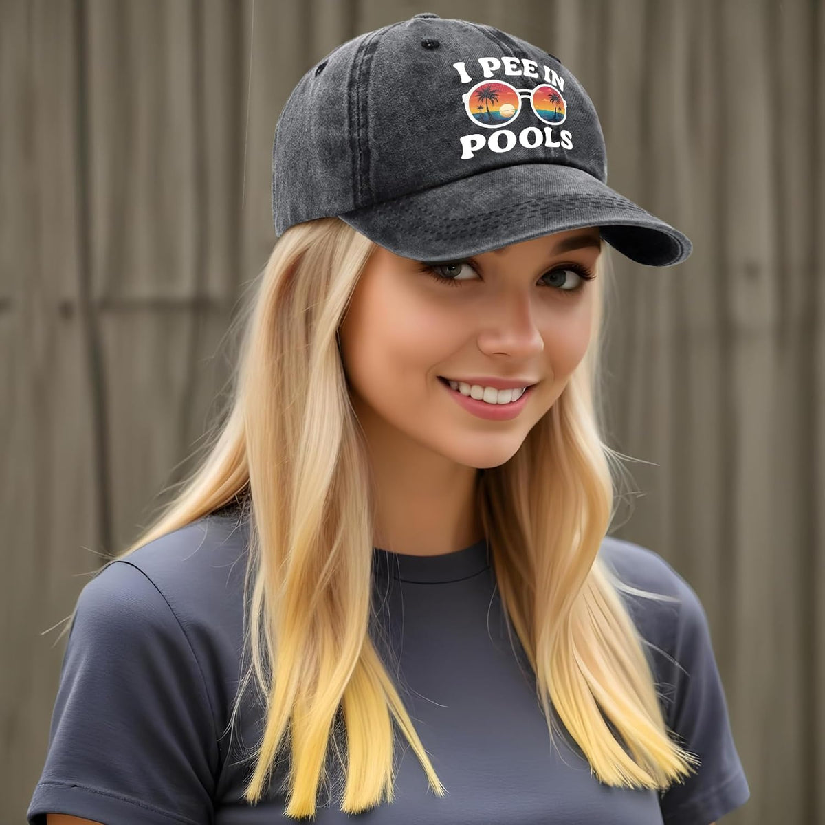 "I Pee in Pools" Vintage Washed Baseball Cap