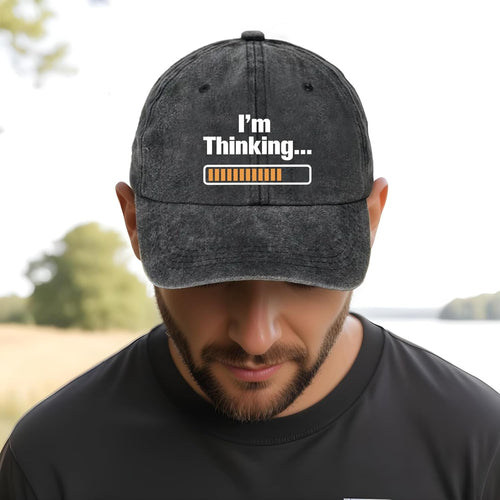 "I'm Thinking" Vintage Washed Baseball Cap