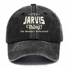 Personalized "Jarvis Thing" Washed Baseball Cap