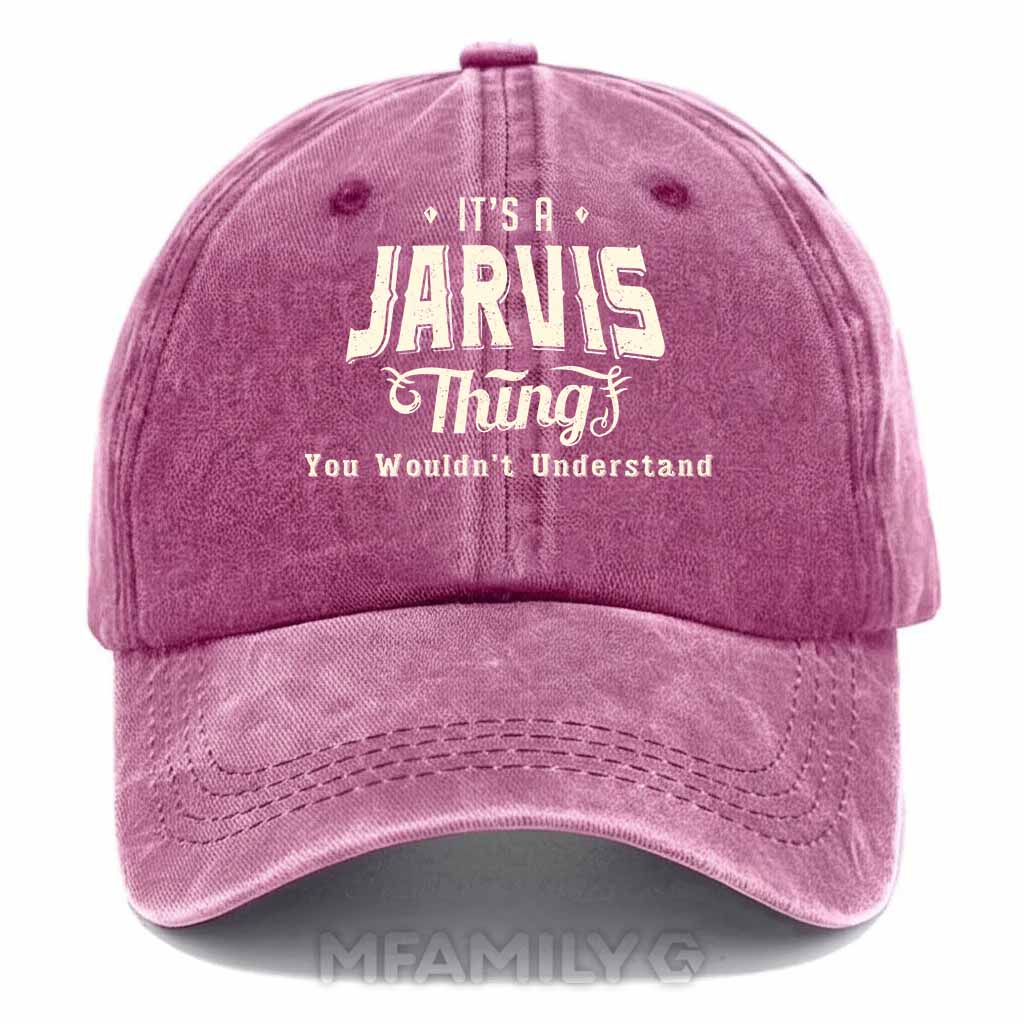 Personalized "Jarvis Thing" Washed Baseball Cap