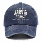 Personalized "Jarvis Thing" Washed Baseball Cap