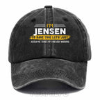 Personalized "Jensen Doing Jensen Things" Washed Baseball Cap