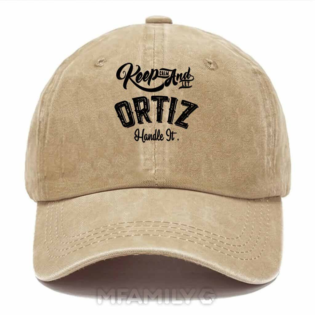 "Keep Calm And Let Ortiz Handle It" Washed Baseball Cap