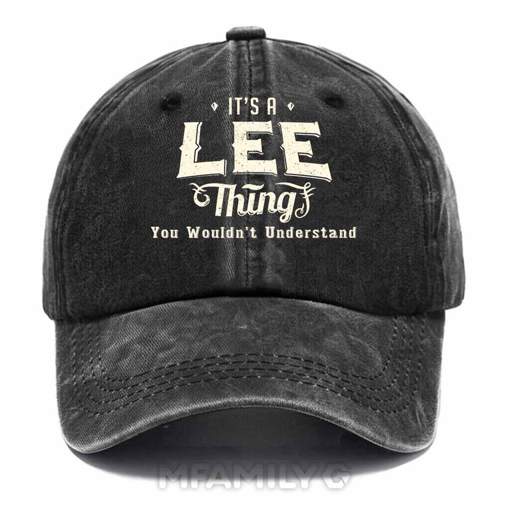 Personalized "It's A Lee Thing" Washed Baseball Cap
