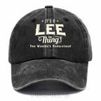 Personalized "It's A Lee Thing" Washed Baseball Cap