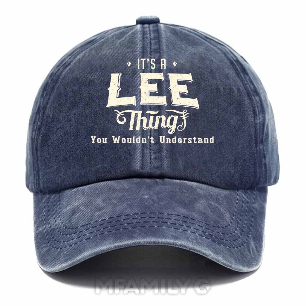Personalized "It's A Lee Thing" Washed Baseball Cap